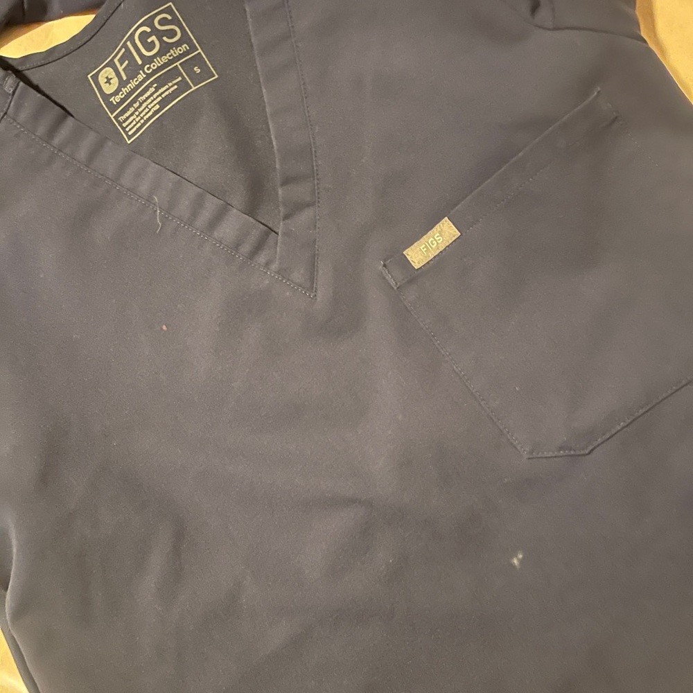 Figs Navy Blue Scrub Top